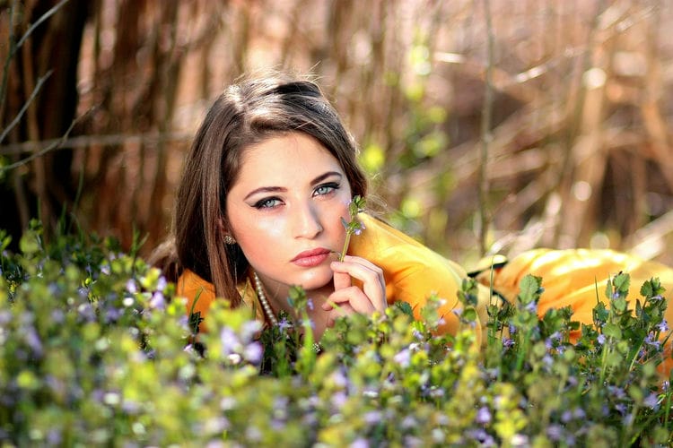 Lying in Garden Portrait